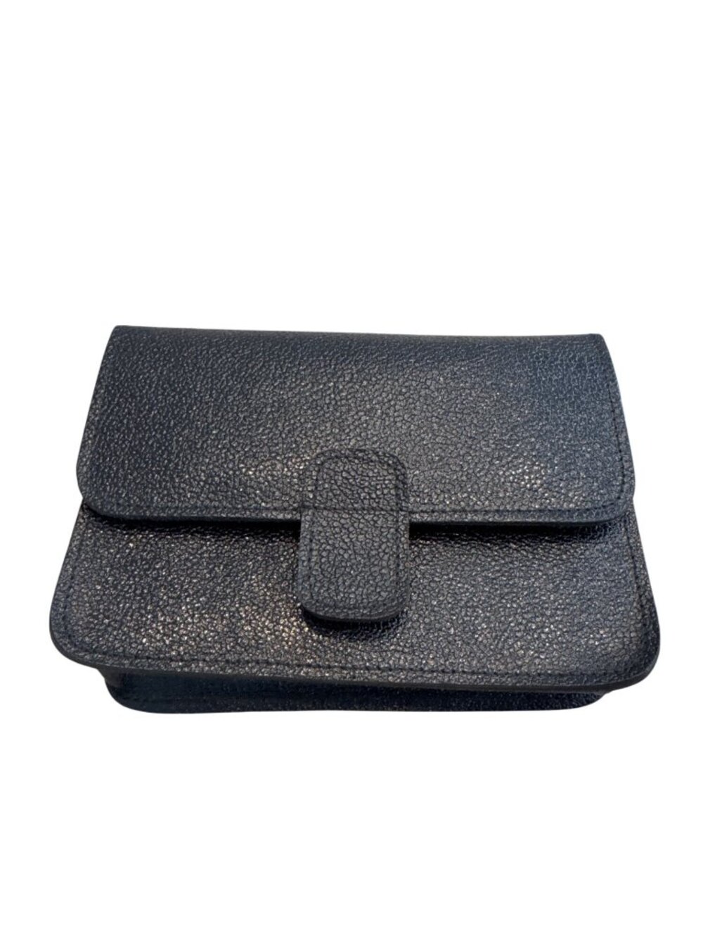 Mundi Pebbled Leather Purse Handbag Pouch Black Neutral Fall